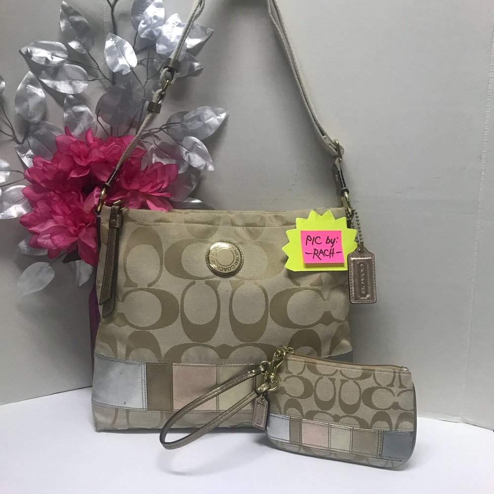 Coach Patchwork 19209 Crossbody Purse & Wristlet